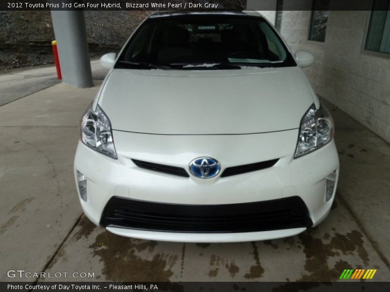 Blizzard White Pearl / Dark Gray 2012 Toyota Prius 3rd Gen Four Hybrid
