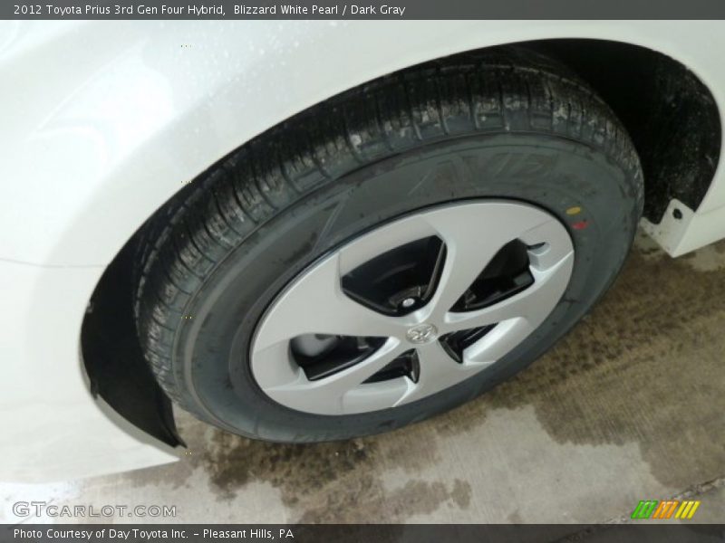 Blizzard White Pearl / Dark Gray 2012 Toyota Prius 3rd Gen Four Hybrid
