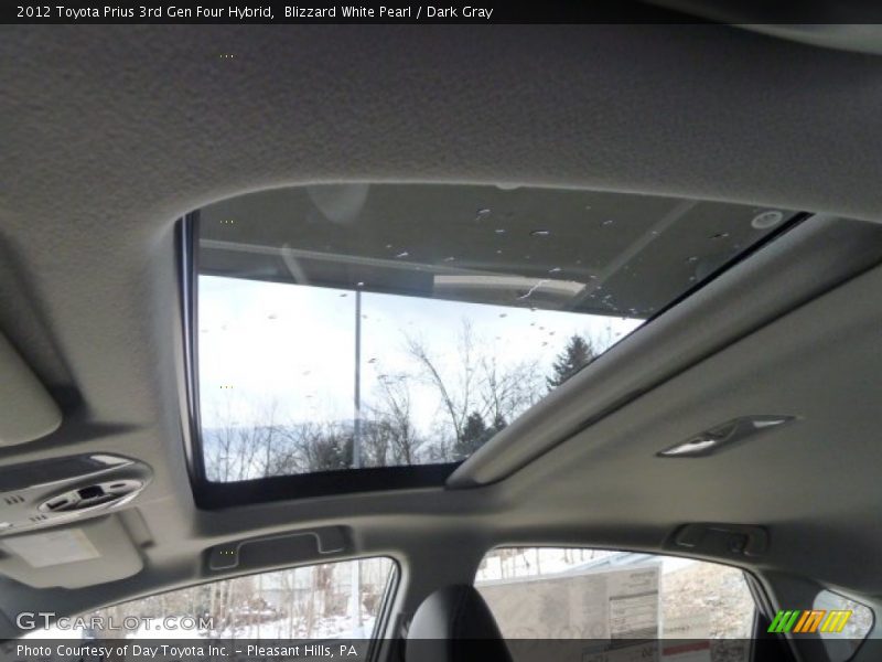 Blizzard White Pearl / Dark Gray 2012 Toyota Prius 3rd Gen Four Hybrid