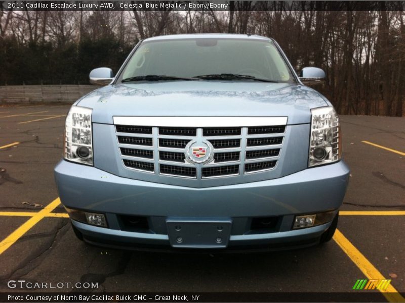 Celestial Blue Metallic / Ebony/Ebony 2011 Cadillac Escalade Luxury AWD