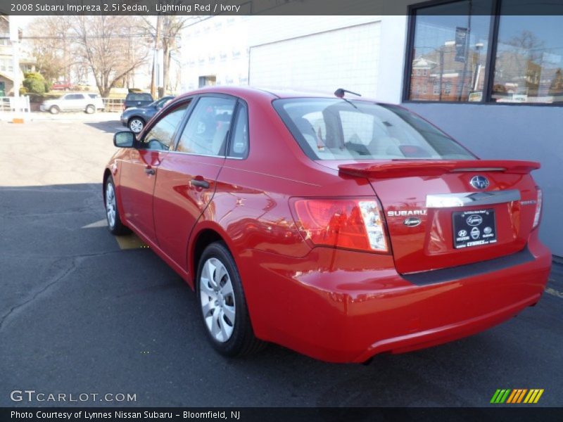 Lightning Red / Ivory 2008 Subaru Impreza 2.5i Sedan