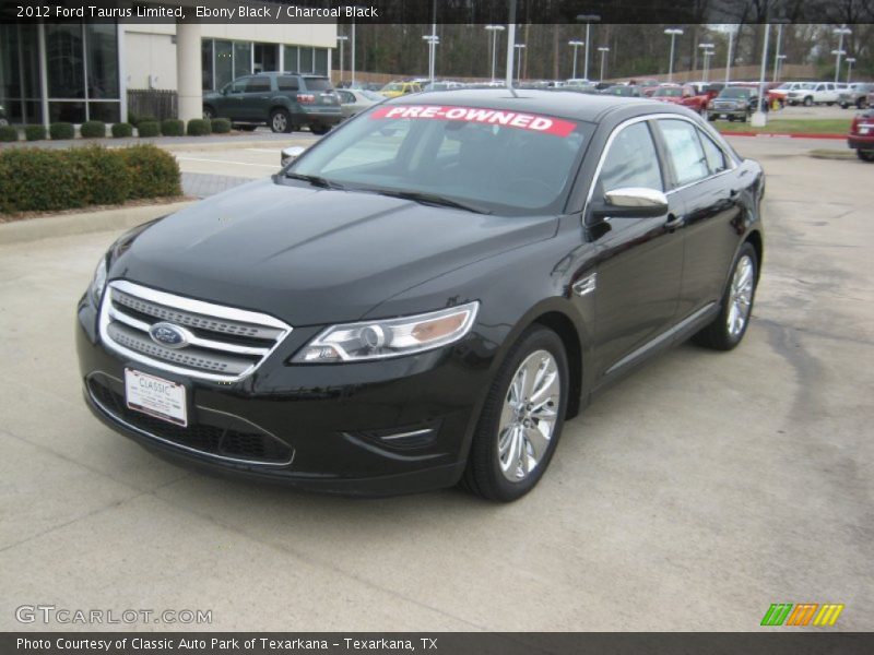 Ebony Black / Charcoal Black 2012 Ford Taurus Limited