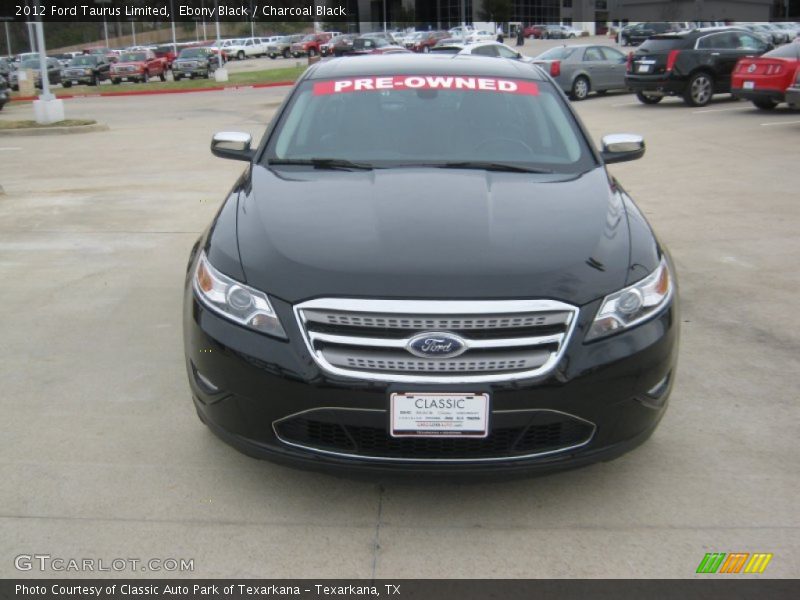 Ebony Black / Charcoal Black 2012 Ford Taurus Limited