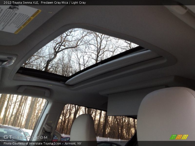 Predawn Gray Mica / Light Gray 2012 Toyota Sienna XLE