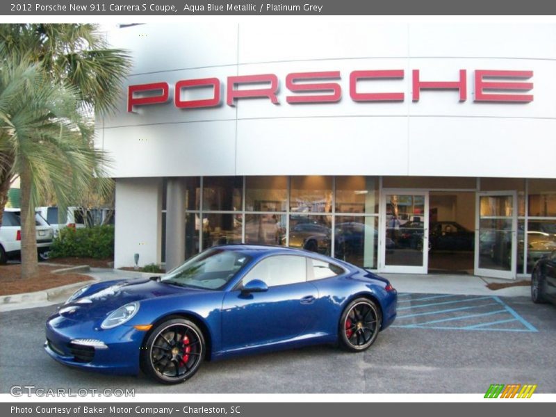 Aqua Blue Metallic / Platinum Grey 2012 Porsche New 911 Carrera S Coupe