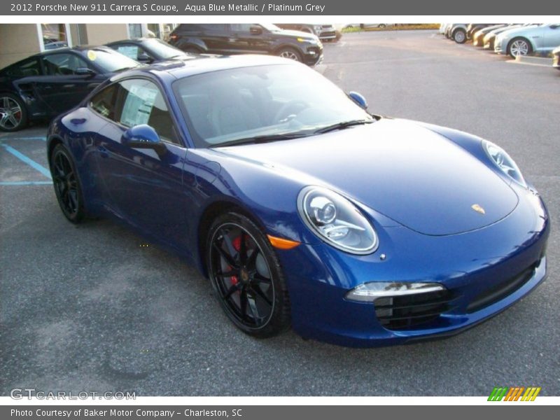 Aqua Blue Metallic / Platinum Grey 2012 Porsche New 911 Carrera S Coupe