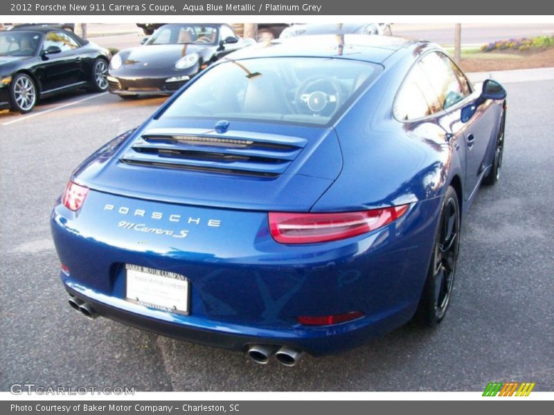 Aqua Blue Metallic / Platinum Grey 2012 Porsche New 911 Carrera S Coupe