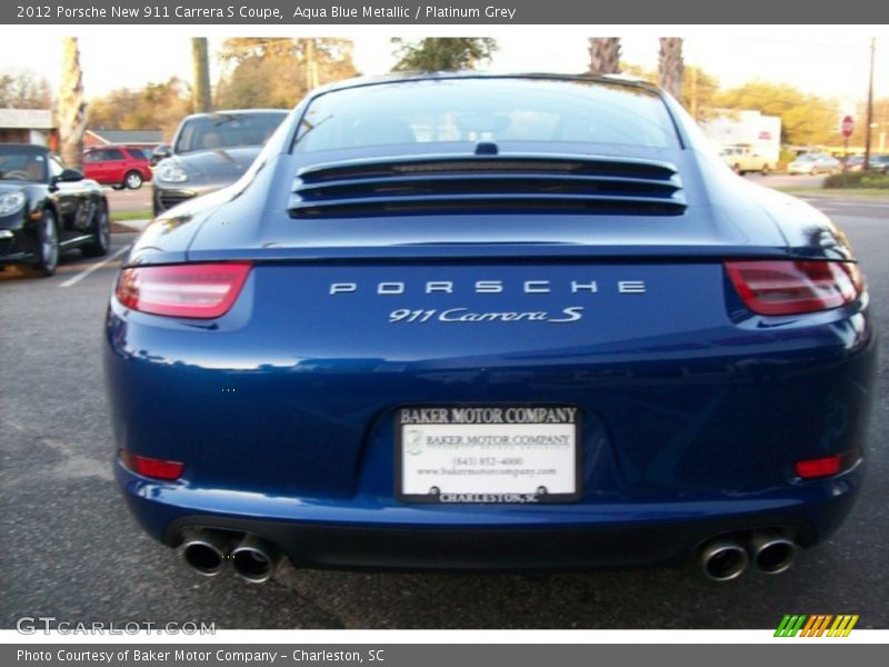 Aqua Blue Metallic / Platinum Grey 2012 Porsche New 911 Carrera S Coupe