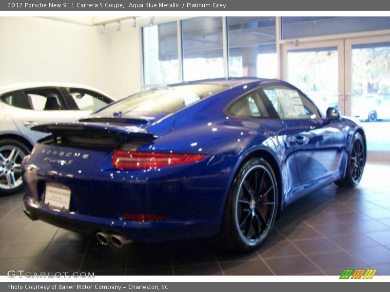 Aqua Blue Metallic / Platinum Grey 2012 Porsche New 911 Carrera S Coupe