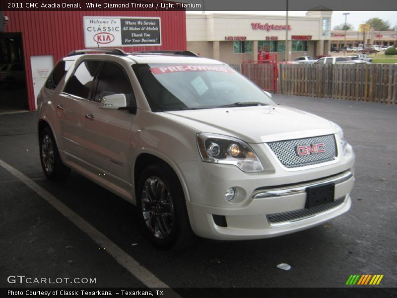 White Diamond Tintcoat / Light Titanium 2011 GMC Acadia Denali