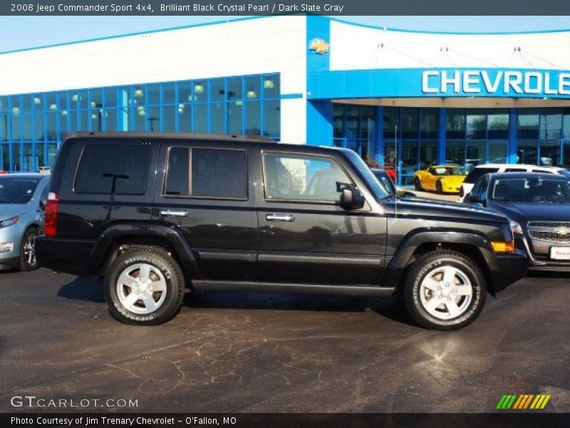 Brilliant Black Crystal Pearl / Dark Slate Gray 2008 Jeep Commander Sport 4x4