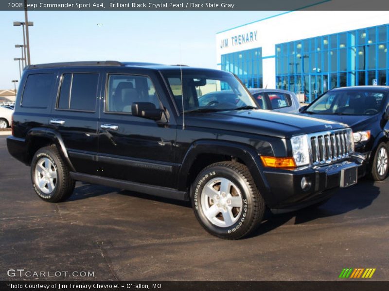 Brilliant Black Crystal Pearl / Dark Slate Gray 2008 Jeep Commander Sport 4x4