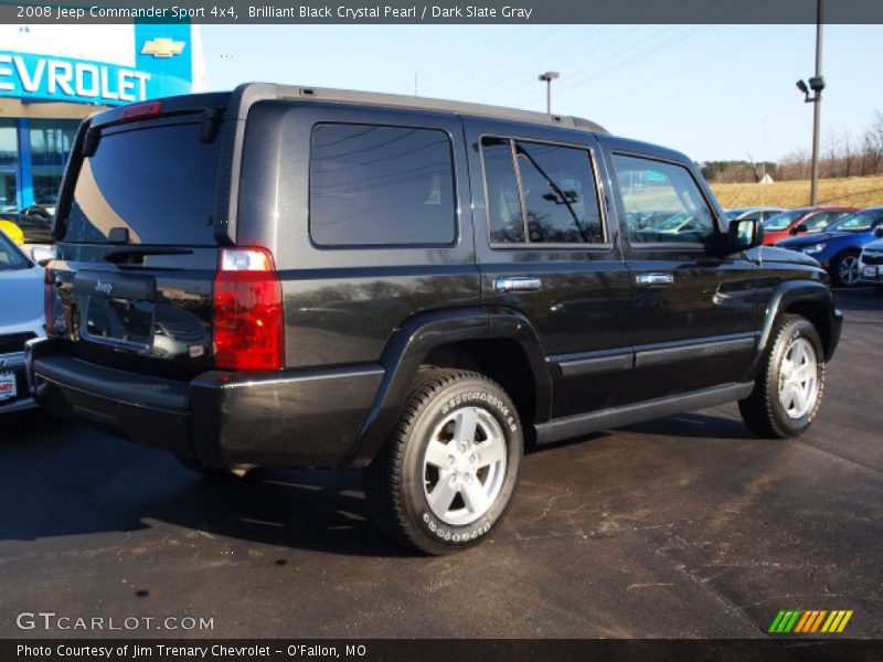 Brilliant Black Crystal Pearl / Dark Slate Gray 2008 Jeep Commander Sport 4x4