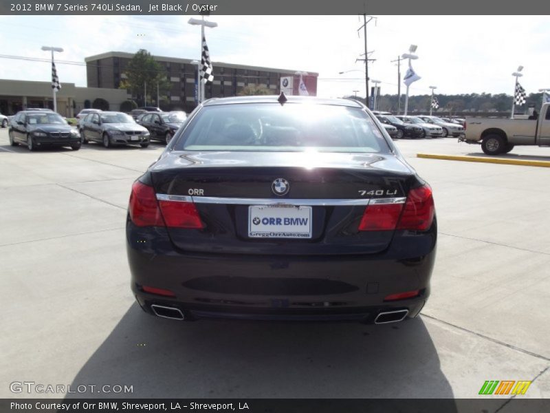 Jet Black / Oyster 2012 BMW 7 Series 740Li Sedan