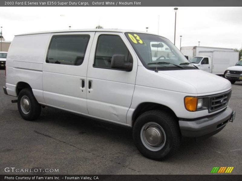Oxford White / Medium Flint 2003 Ford E Series Van E350 Super Duty Cargo