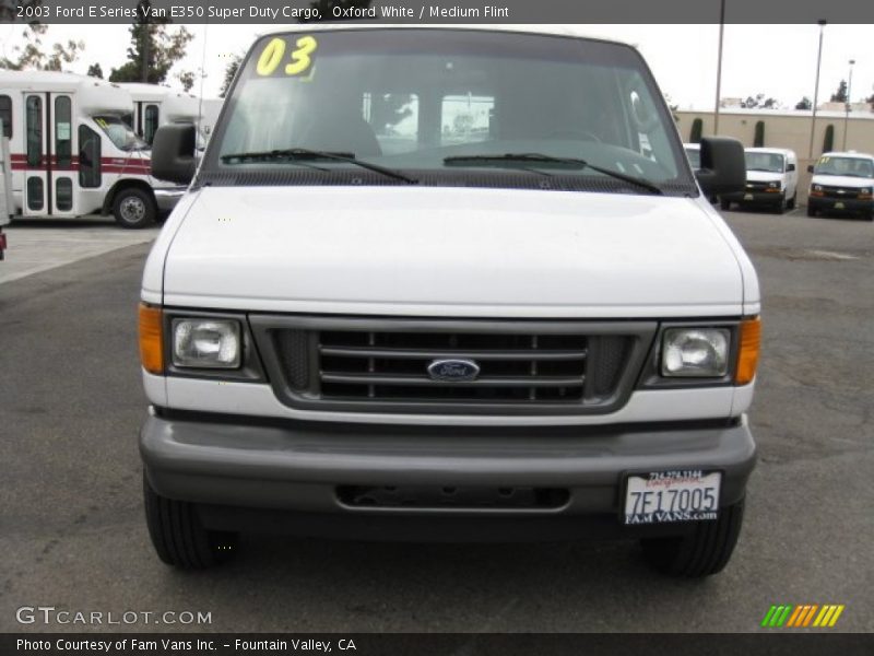 Oxford White / Medium Flint 2003 Ford E Series Van E350 Super Duty Cargo