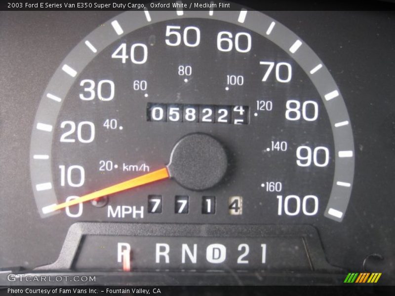 Oxford White / Medium Flint 2003 Ford E Series Van E350 Super Duty Cargo