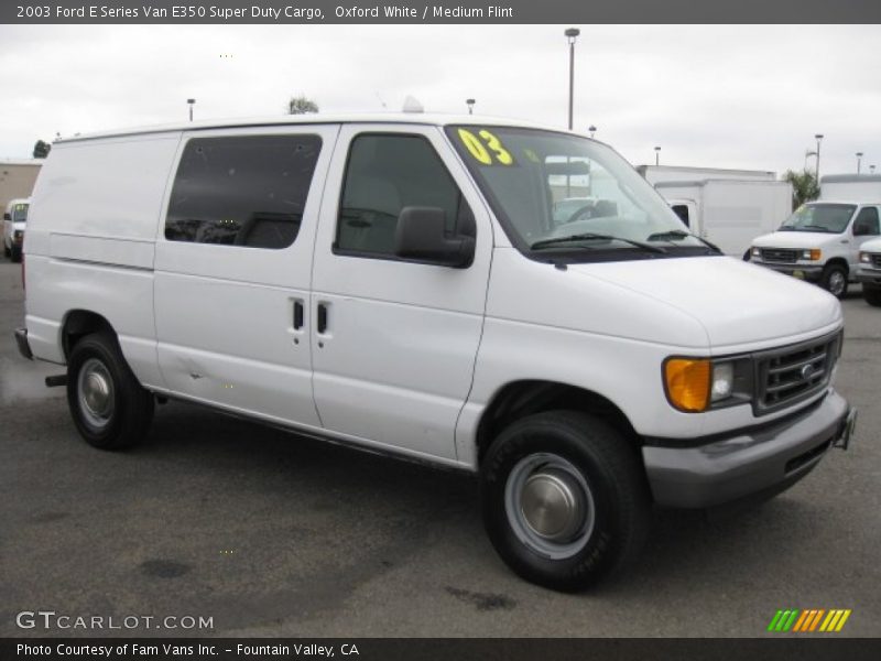 Oxford White / Medium Flint 2003 Ford E Series Van E350 Super Duty Cargo