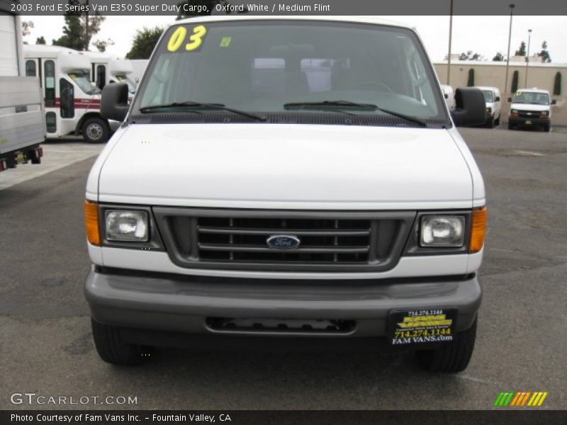 Oxford White / Medium Flint 2003 Ford E Series Van E350 Super Duty Cargo