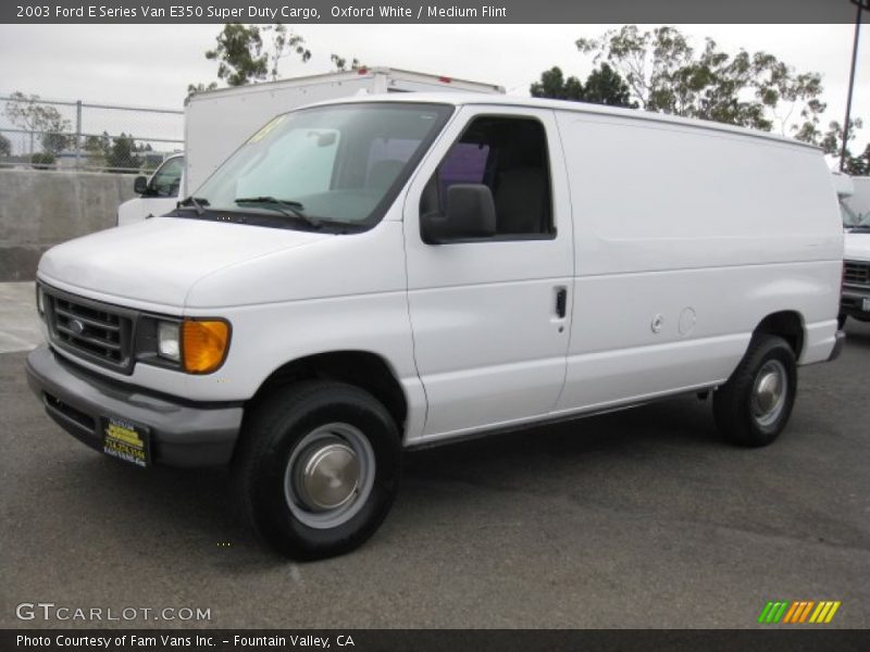 Oxford White / Medium Flint 2003 Ford E Series Van E350 Super Duty Cargo
