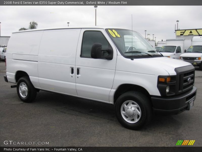 Oxford White / Medium Flint 2008 Ford E Series Van E350 Super Duty Commericial