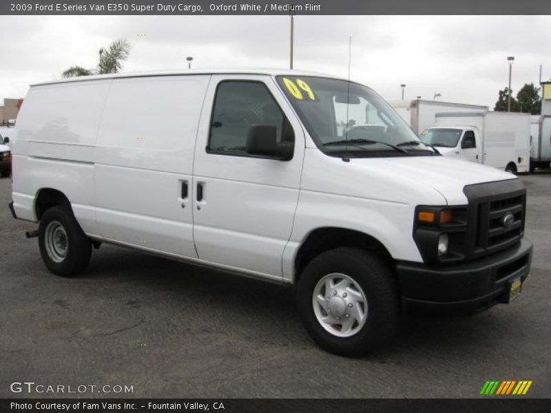 Oxford White / Medium Flint 2009 Ford E Series Van E350 Super Duty Cargo
