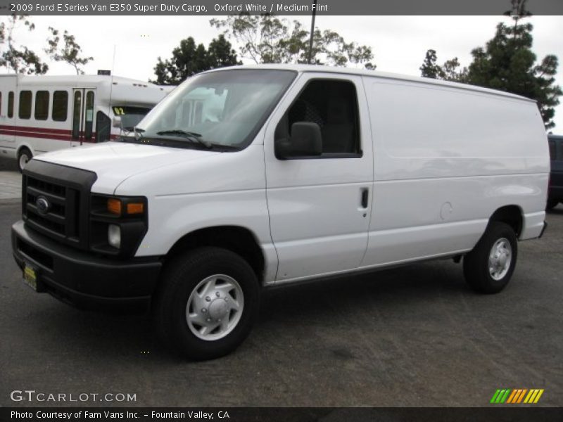 Oxford White / Medium Flint 2009 Ford E Series Van E350 Super Duty Cargo