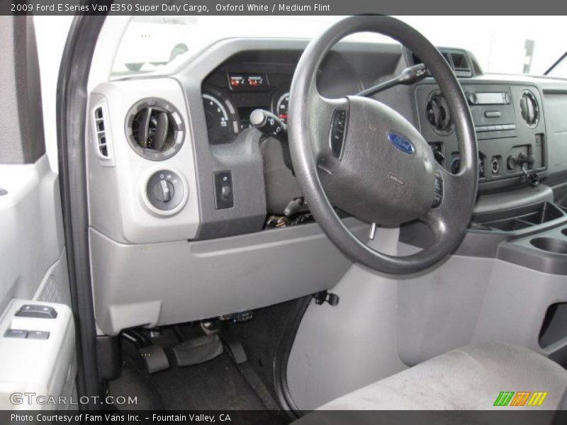Oxford White / Medium Flint 2009 Ford E Series Van E350 Super Duty Cargo