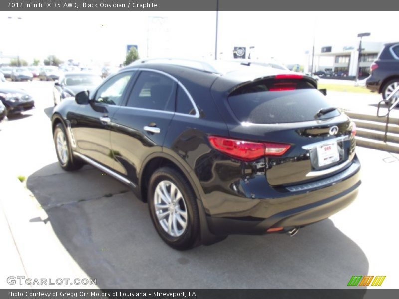 Black Obsidian / Graphite 2012 Infiniti FX 35 AWD