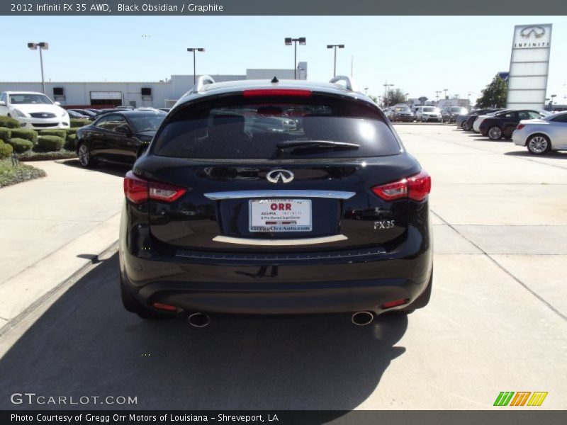 Black Obsidian / Graphite 2012 Infiniti FX 35 AWD