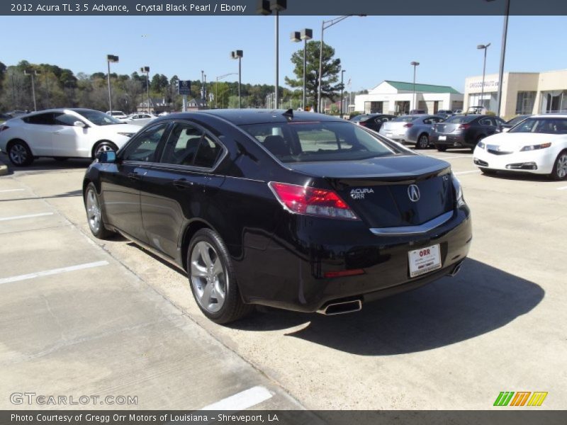 Crystal Black Pearl / Ebony 2012 Acura TL 3.5 Advance