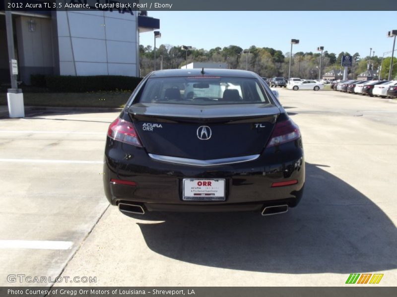 Crystal Black Pearl / Ebony 2012 Acura TL 3.5 Advance
