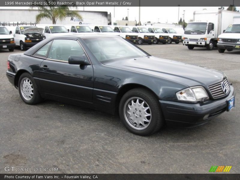 Black Opal Pearl Metallic / Grey 1996 Mercedes-Benz SL 500 Roadster