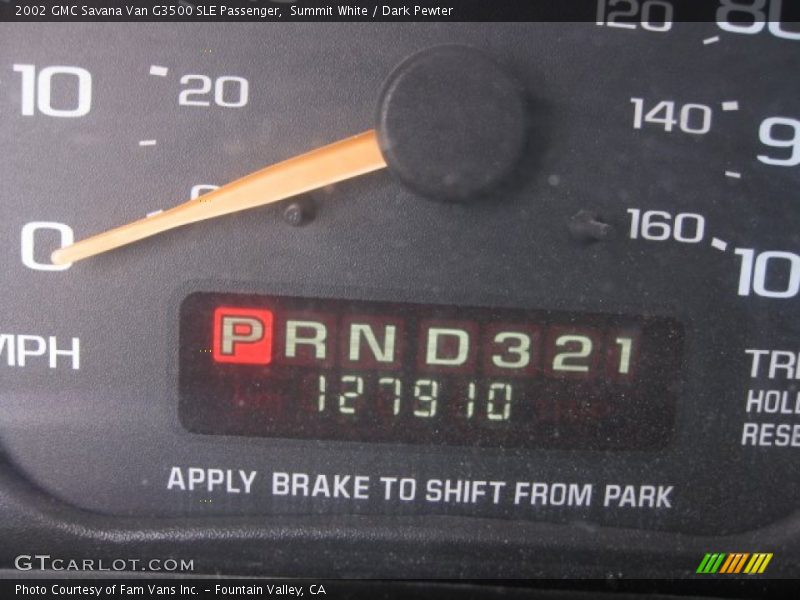 Summit White / Dark Pewter 2002 GMC Savana Van G3500 SLE Passenger