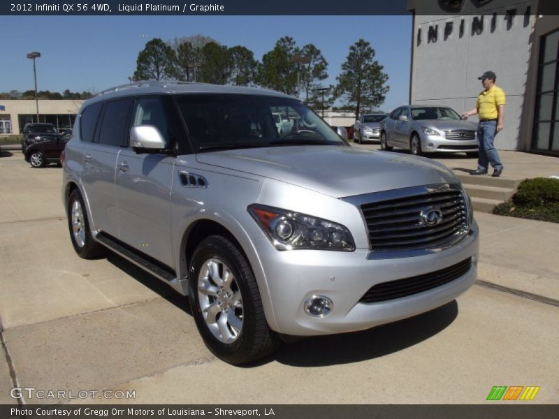 Liquid Platinum / Graphite 2012 Infiniti QX 56 4WD