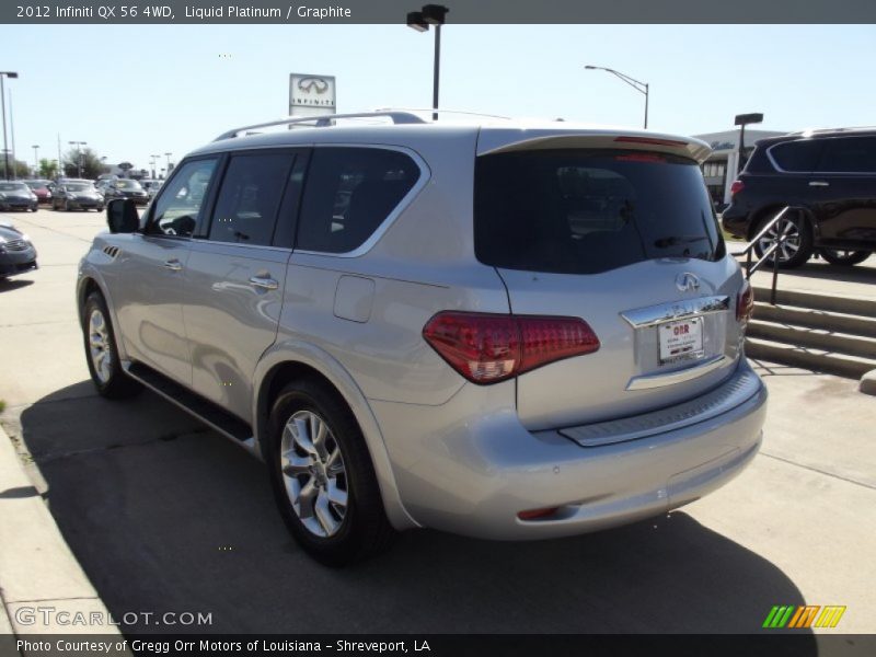 Liquid Platinum / Graphite 2012 Infiniti QX 56 4WD