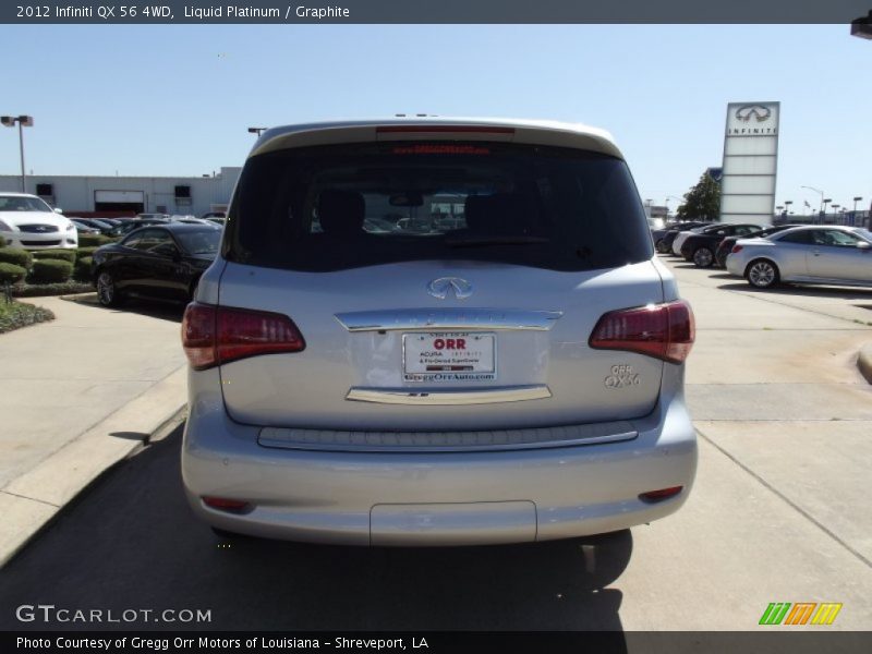 Liquid Platinum / Graphite 2012 Infiniti QX 56 4WD