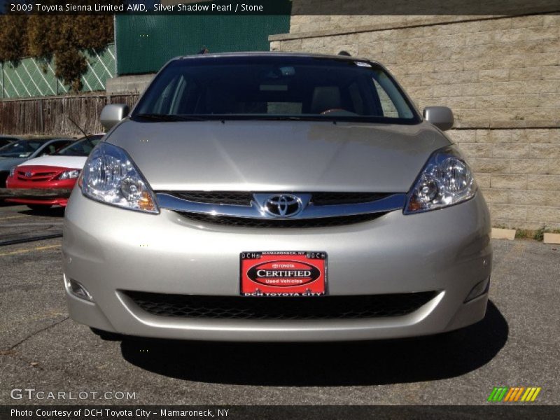 Silver Shadow Pearl / Stone 2009 Toyota Sienna Limited AWD