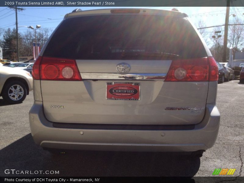 Silver Shadow Pearl / Stone 2009 Toyota Sienna Limited AWD