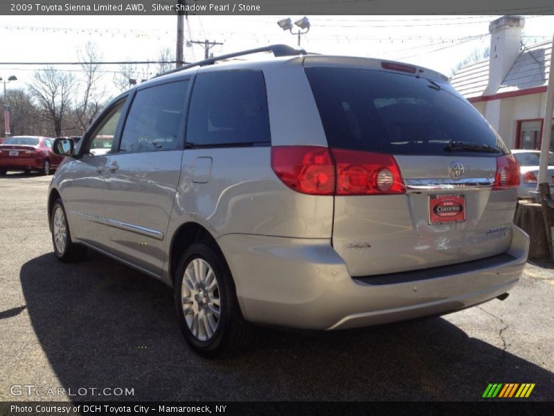 Silver Shadow Pearl / Stone 2009 Toyota Sienna Limited AWD