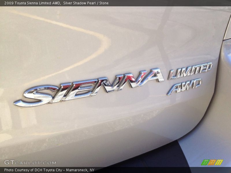 Silver Shadow Pearl / Stone 2009 Toyota Sienna Limited AWD
