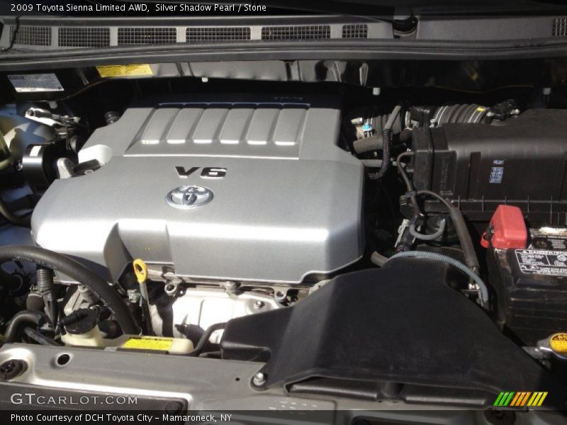 Silver Shadow Pearl / Stone 2009 Toyota Sienna Limited AWD