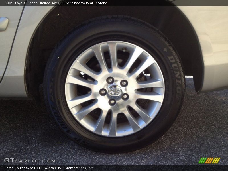 Silver Shadow Pearl / Stone 2009 Toyota Sienna Limited AWD