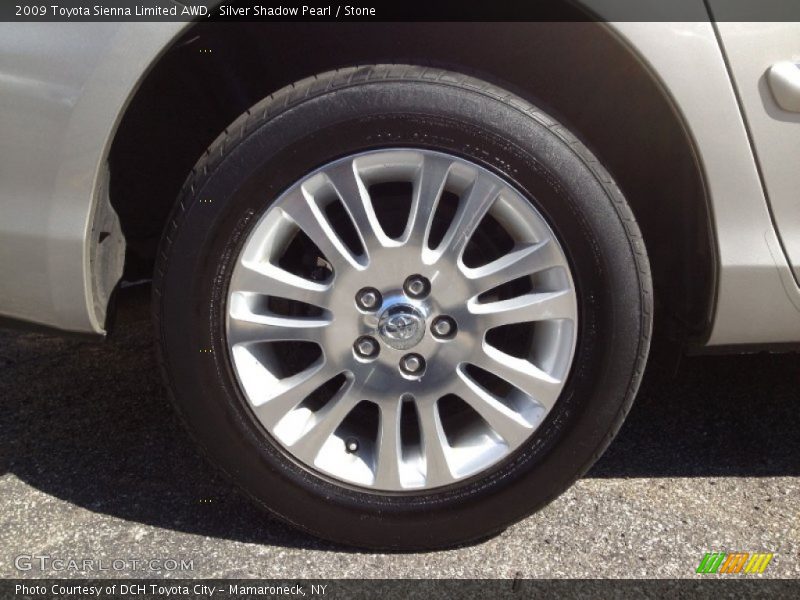 Silver Shadow Pearl / Stone 2009 Toyota Sienna Limited AWD