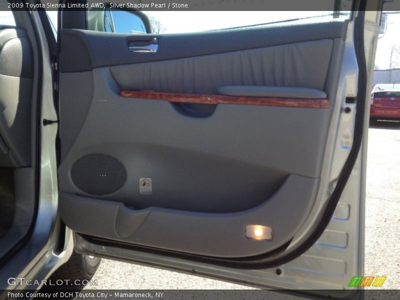 Silver Shadow Pearl / Stone 2009 Toyota Sienna Limited AWD