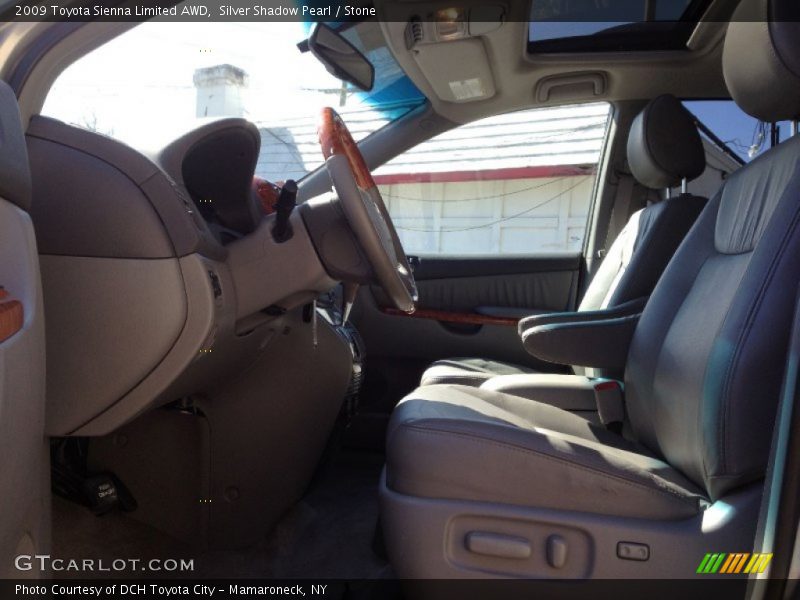 Silver Shadow Pearl / Stone 2009 Toyota Sienna Limited AWD