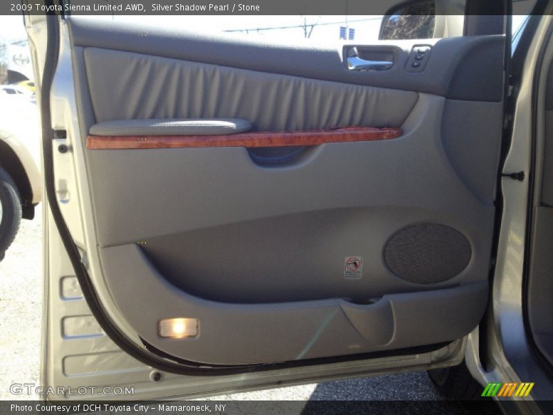 Silver Shadow Pearl / Stone 2009 Toyota Sienna Limited AWD