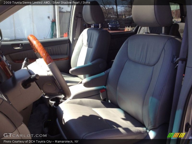 Silver Shadow Pearl / Stone 2009 Toyota Sienna Limited AWD