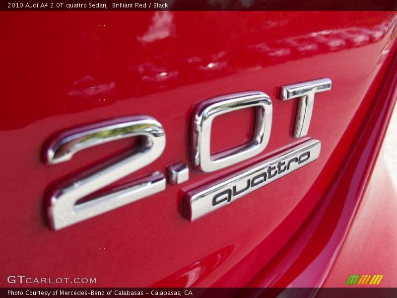 Brilliant Red / Black 2010 Audi A4 2.0T quattro Sedan
