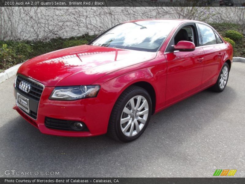 Brilliant Red / Black 2010 Audi A4 2.0T quattro Sedan